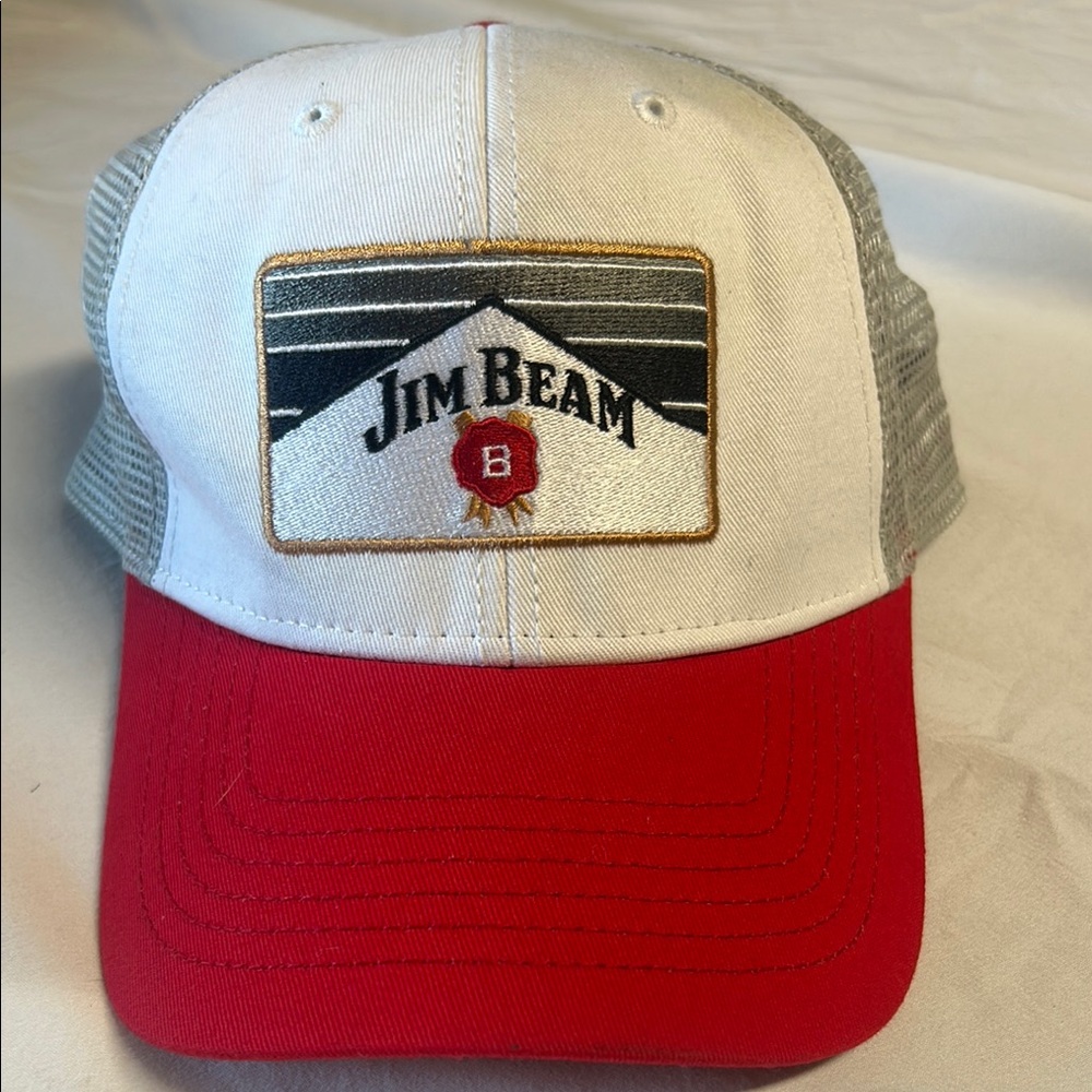 Jim Beam Red and White Trucker Hat
